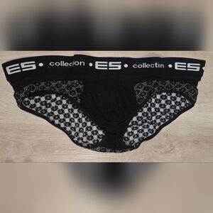 ES Collection Black and White Patterned Men's Briefs